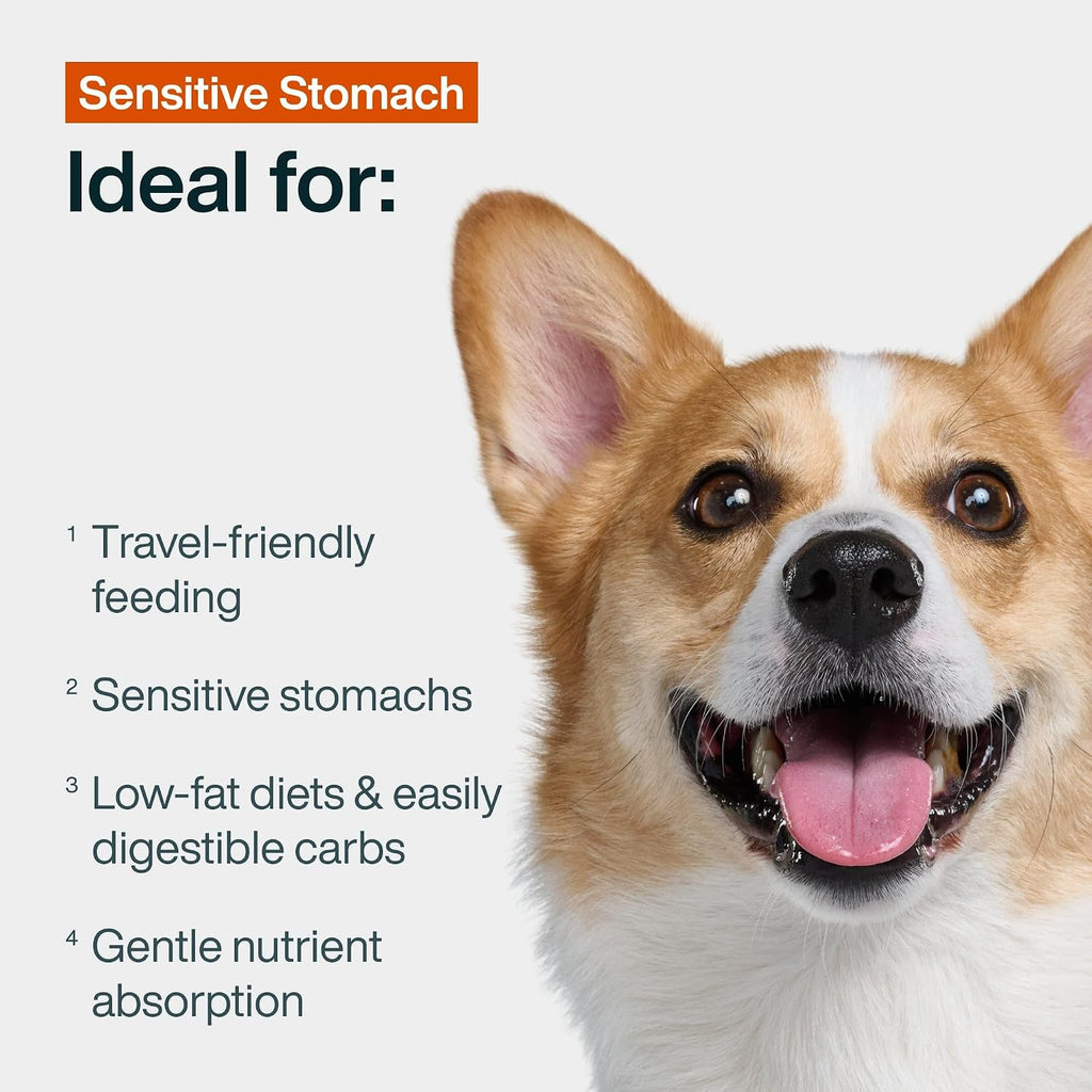 JustFoodForDogs JustFresh Fresh Sensitive Stomach Dog Food Pouches - 7 Pack | Shelf Stable Dog Food for Sensitive Stomachs, Human-Grade Turkey & Rice, Gentle Digestion, Gut Health Support, 12 Oz Pouch
