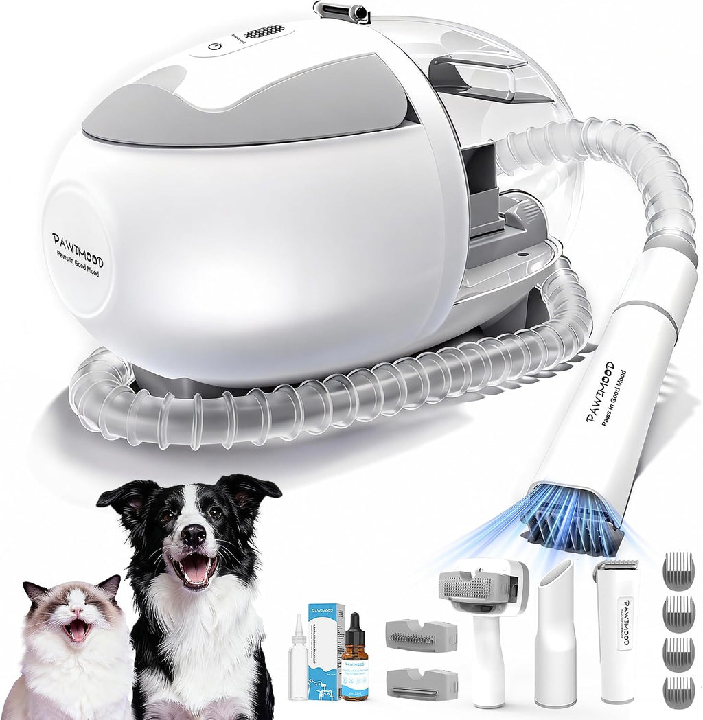 Dog Grooming Vacuum,6-in-1 Pet Grooming Kit,13000Pa,2L Dust Cup | Low Noise <55dB, Steam Brush for Shedding, Clipper & Grooming Kit, Professional for Dogs Cats, Home Cleaning Use