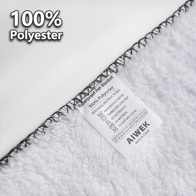 Waterproof Pet Blanket Dog Blankets, Pattern Printing Super Soft Warm Fluffy Facecloth Sofa Car Bed Protector, Urine Proof Washable Pet Blanket for Puppy Large Dogs & Cats 60"*80"