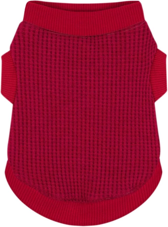 Cozy and Functional Dog Shirts for Small Puppies: Stretchable Wine Red Attire with Easy-On Design, Ideal for Chihuahuas and Yorkies - Enhance Comfort and Playfulness on Chill Days Medium