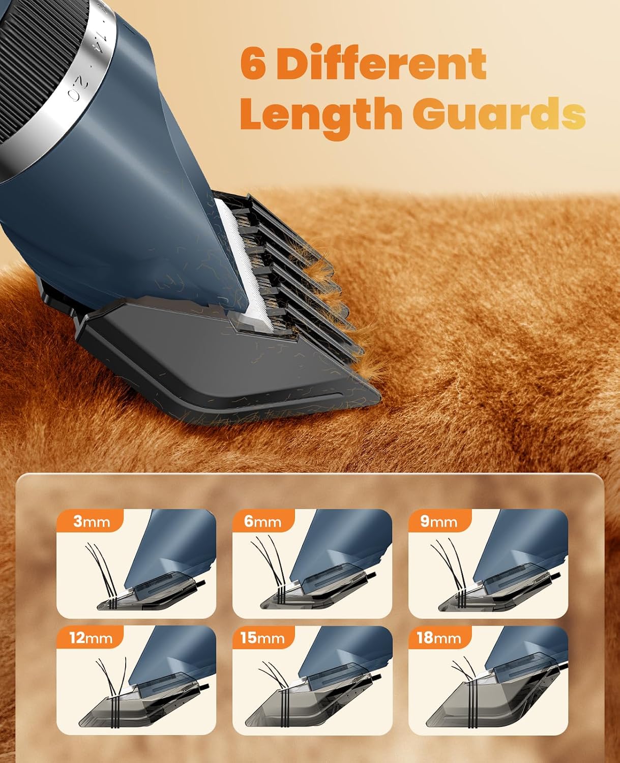 oneisall Dog Clippers and Paw Trimmer Grooming Kit | Low Noise, Powerful Motor, 3-in-1 Dog Trimmers+Nail Grinder, Long-Lasting Battery&Cordless, For Small Medium Large Dogs