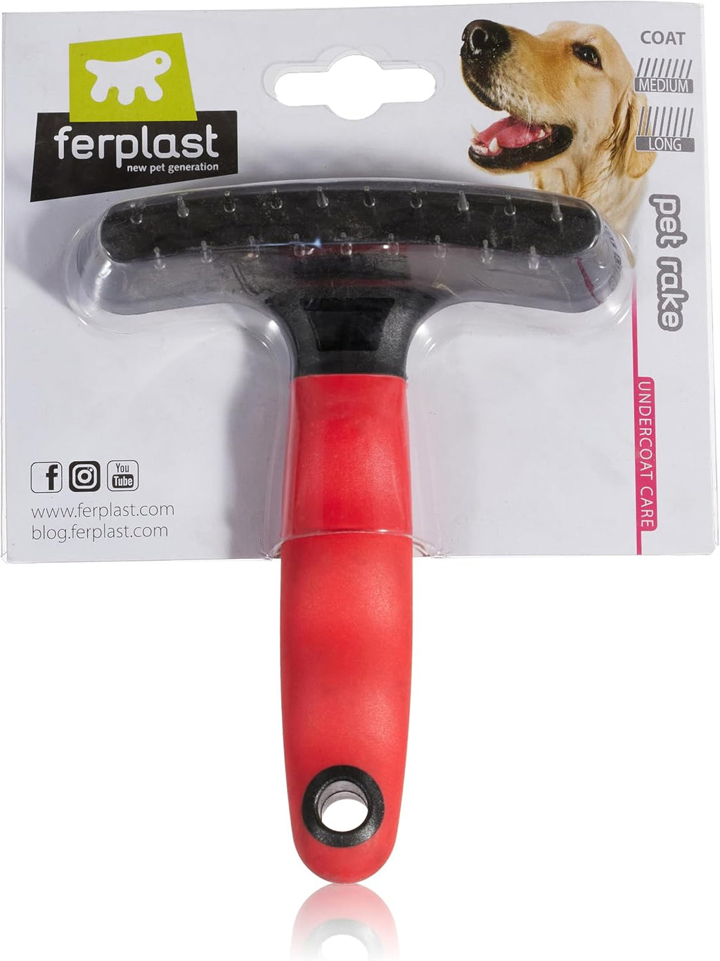 Ferplast Gro 5852 Dog Rake Comb, 11 x 15.5 cm