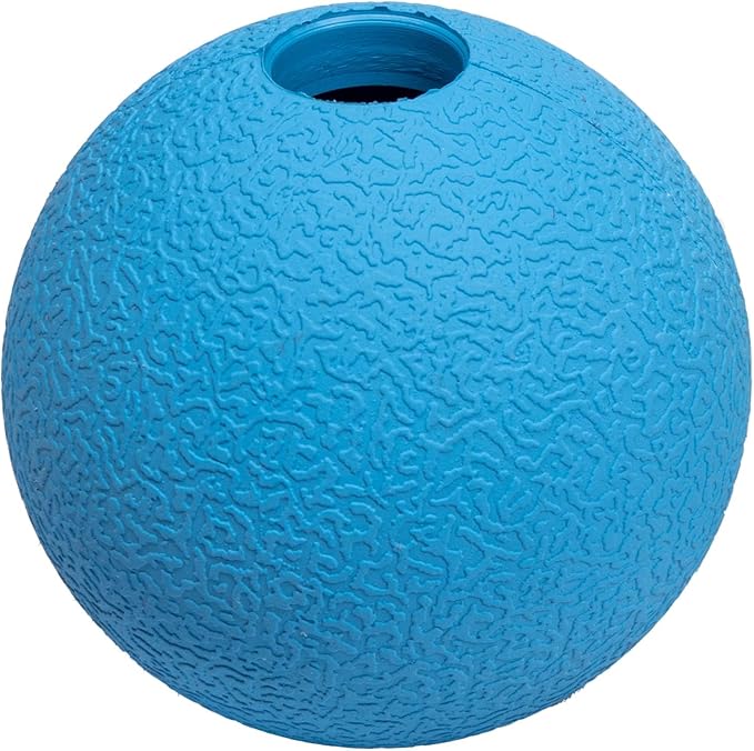 Amazon Basics Interactive Bouncy Durable Rubber Dog Toy Balls, 2.5 inch, Multi-Color Blue/Orange, Pack of 10