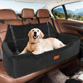 HEGGCOOE Large Dog Car Seat Under 100 lbs, Washable Dog Car Bed for 2 Medium Dogs, Detachable Pet Booster Seat with Storage Pocket and Seat Belt for Back Seat Dog Travel Bed