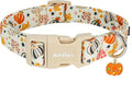 Halloween Dog Collars, Fall Dog Collar for Dogs, Fun Multi-Color Pumpkin Dog Collars for Small Dogs, Adjustable Cotton Small Dog Collar Puppy Collar for Halloween & Thanksgiving