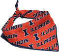 Illinois Fighting Illini Officially Licensed Bandana for Dogs and Cats | Fits Pets Great Gift Idea | Easy-to-Tie (Small, 13")