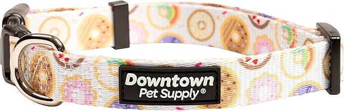 Downtown Pet Supply - Best & Fancy Dog Collar - Lightweight Adjustable with Quick Buckle & D-Ring - Hand Wash Safe - Donut - L - Large
