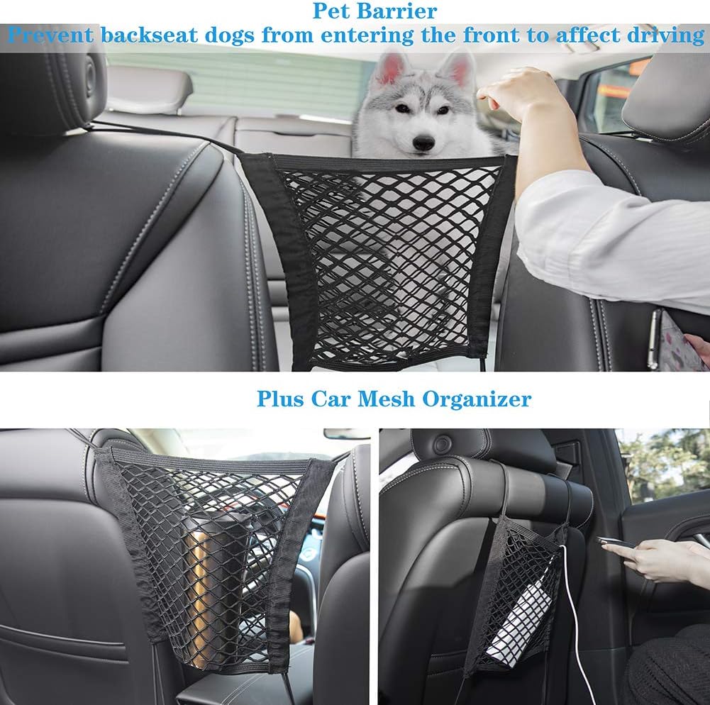 Bark Lover Dog Car Seat Cover for Back Seat,Armrest Compatible, Waterproof Backseat Protector, Nonslip Rear Seat Cover for Dogs & Kids, Universal Size Fits Cars Trucks SUVs (Beige)