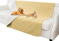 Waterproof Dog Blanket, 52x82 inches Pet Couch Covers for Sofa, Bed Furniture Protector from Dogs Washable and Reversible-Sand+Cream