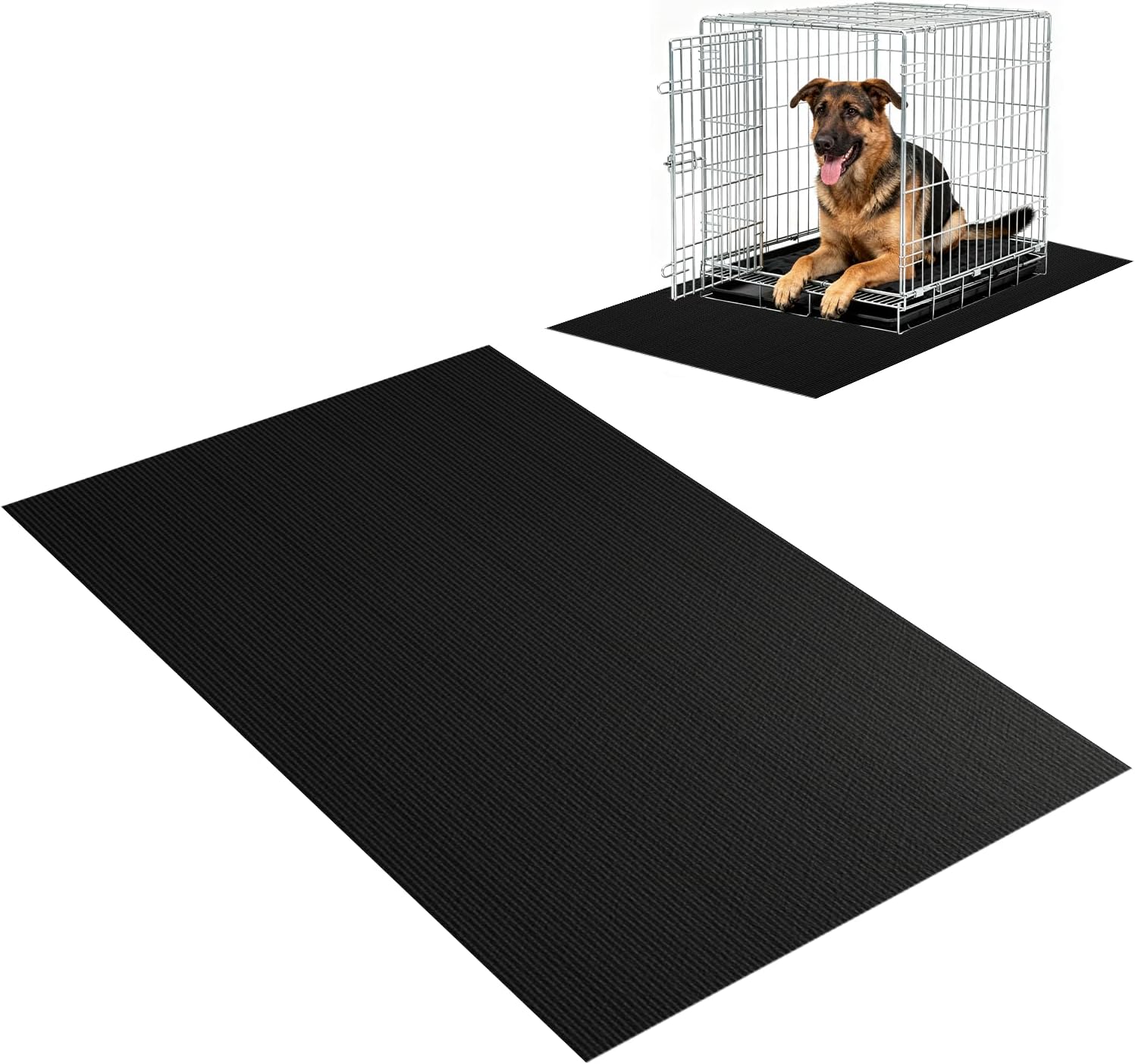 Dog Crate Mat, Pet Crate Floor Protection Mat, Mat for Under Dog Crate, 31.5" x 51.2" Cut To Fit Design Washable Floor Covering Reusable Waterproof Non Slip Rug Whelping Pad for Pet (XXX Large