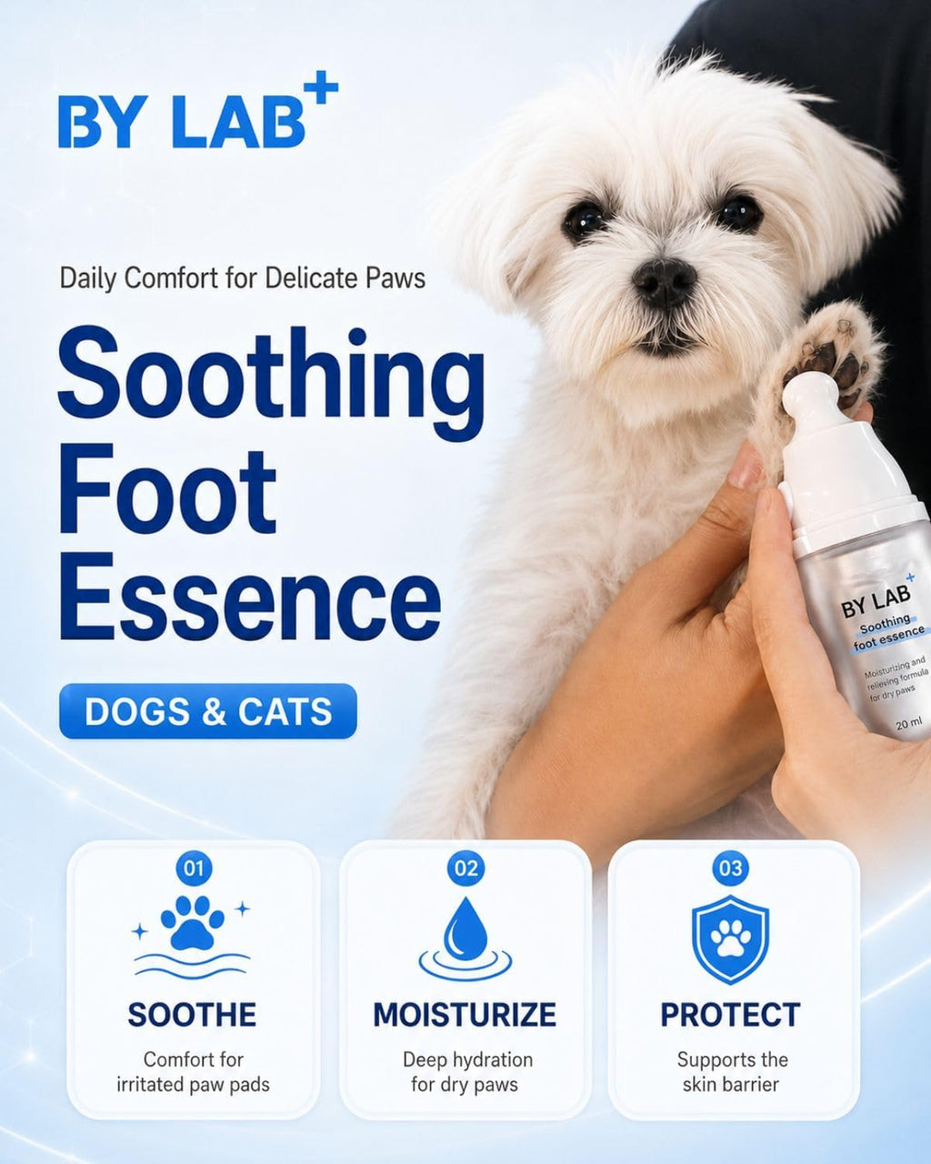 Soothing Foot Essence for Dogs and Cats, Moisturizing and Relieving itching on Dry pet's paw and Skin | Paw Moisturizer