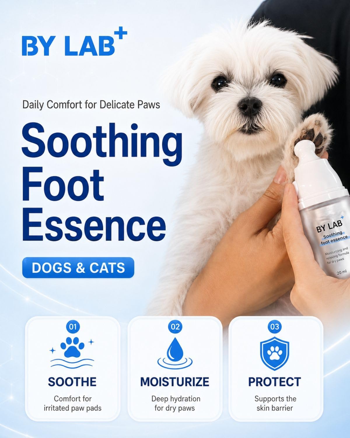 Soothing Foot Essence for Dogs and Cats, Moisturizing and Relieving itching on Dry pet's paw and Skin | Paw Moisturizer