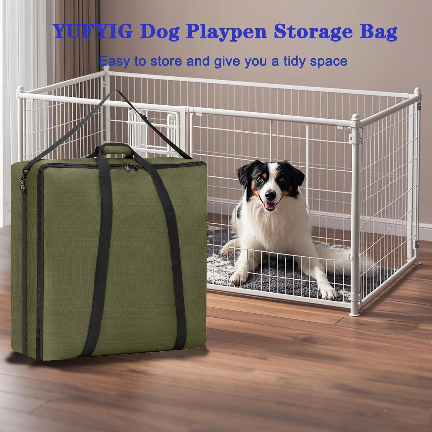 24" Dog Fence Storage Bag for Camping & RV Trips Comfortable Carry | Suitable for Foldable Exercise pens, Dog Fence Travel Bag With Handles, 600D Oxford Fabric,Neat Storage, Wear-Resistant