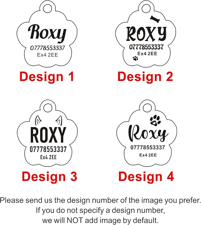 EDSG Cat Dog Tags Personalized for Pets, Dog Name Tags Cat Name ID Tag, Engraved Dog Tags Dog ID Tags Small Glitter Bling ID Tag Paw Print for Cat Pet Dog Puppy(Pink,Design 4)