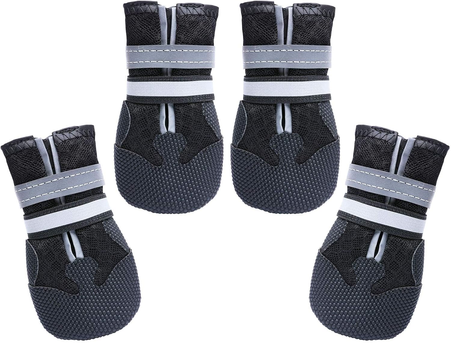 Dimicoo Breathable Dog Boots for Medium Large Dogs,Non-Slip Dog Shoes for Summer Hot Pavement,Lightweight Paw Protector Dog Booties for Outdoor & Indoor Hardwood Floors