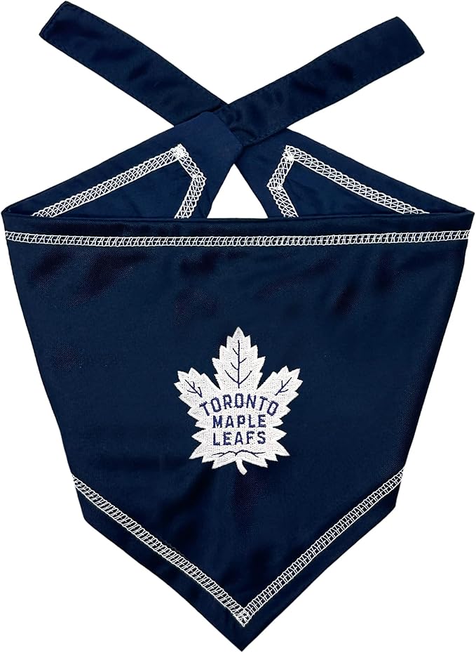 Pets First NHL Toronto Maple Leafs TIE Bandana, Size Large/X-Large. Dog Bandana Scarf Bib for Pet Cat Dog. The Ultimate Game-Day, Party Bandana