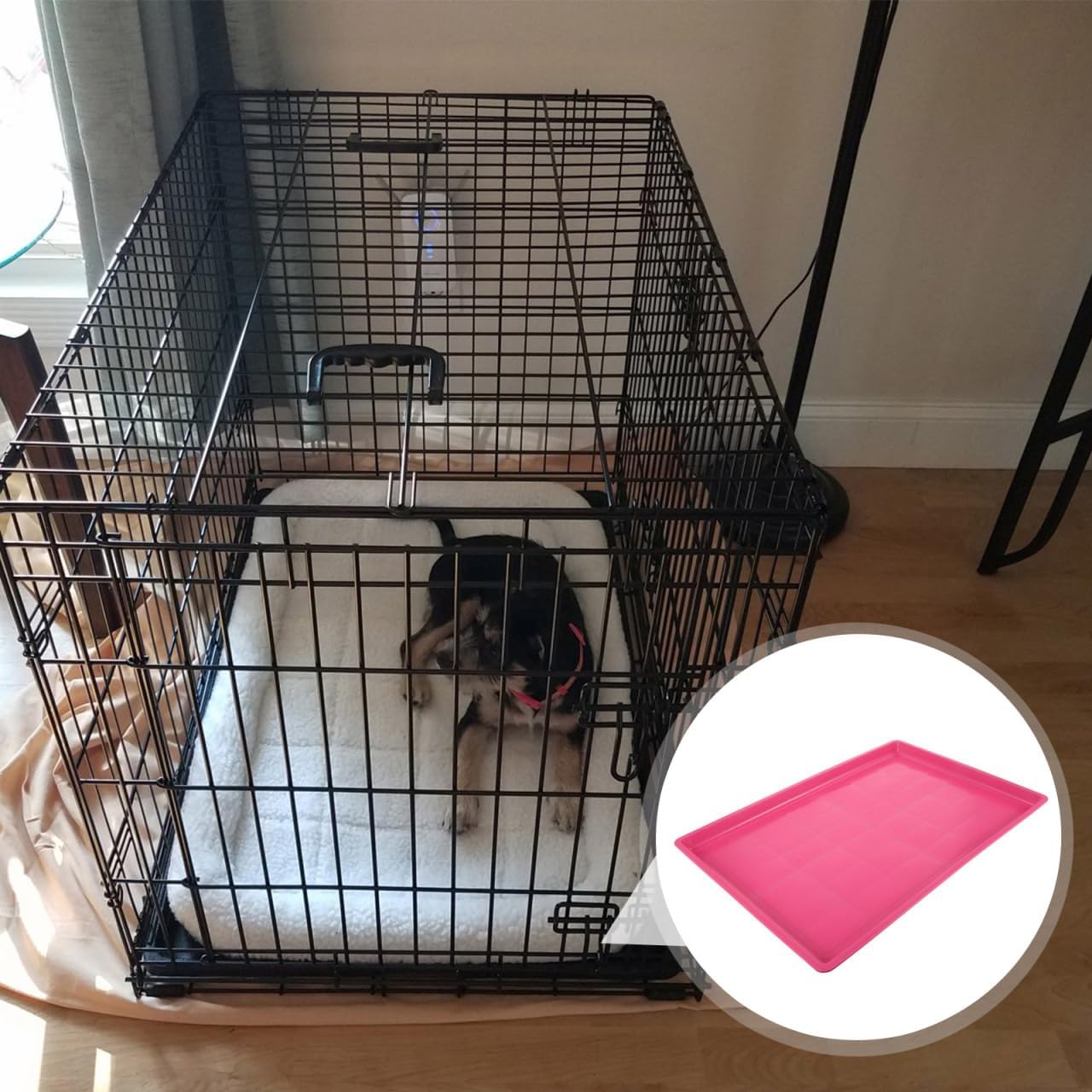 Dog Crate Bottom Tray Pet Cage Bottom Tray 19.29 X 13.18 X 1.18 in Plastic Replacement Pan for Dog Cage Kennel Rabbit and Guinea Pig Easy to Carry Reusable