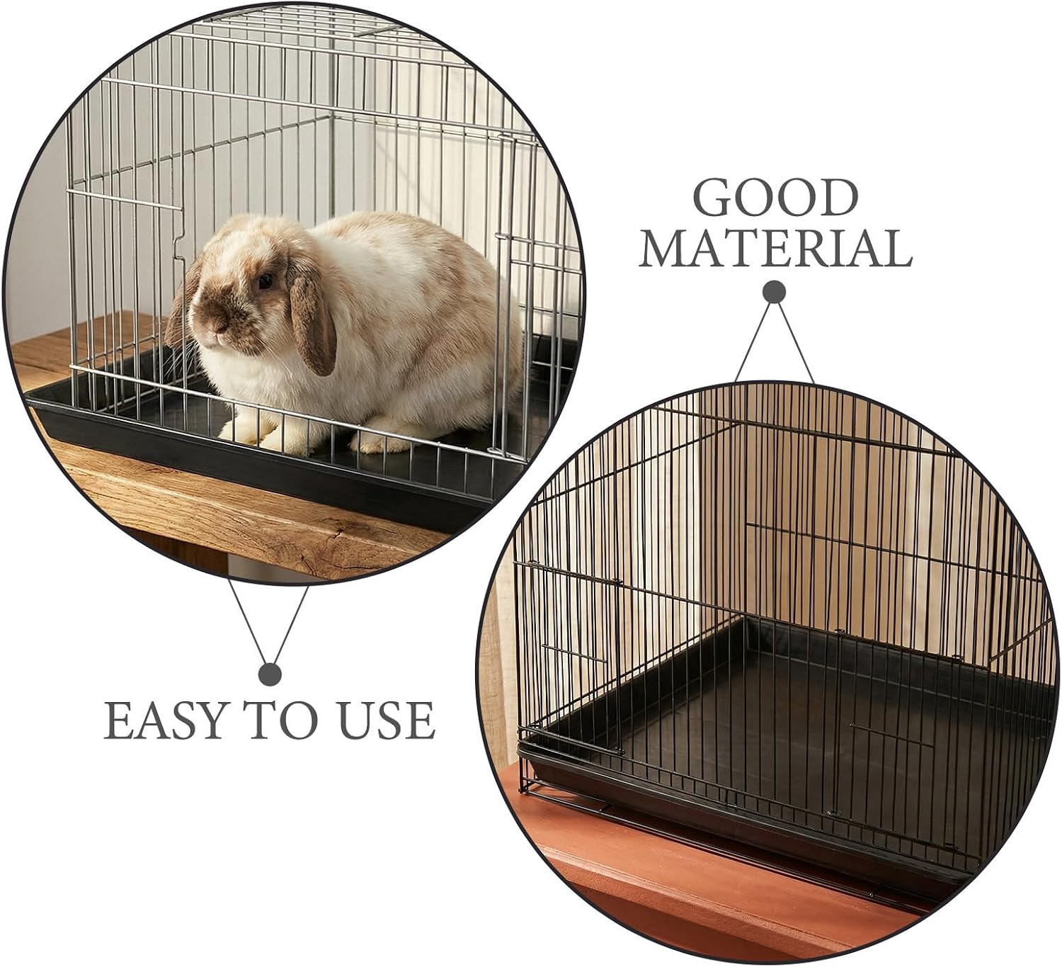SOIMISS 2pcs Dog Crate Tray Replacement Chew-Proof Abs Plastic Bottom Pan for Pet Cages and Bird Cages, Easy to Clean and Removable Tray, 17x11x1 Inches, for Potty Training and Waste
