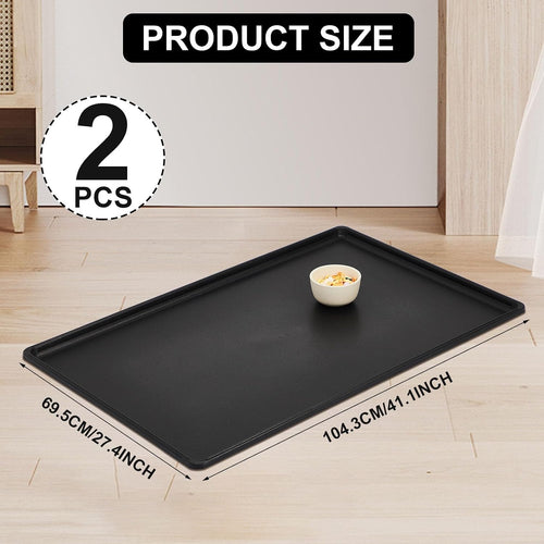 2 Pcs 42" Dog Crate Tray Replacement Dog Crate Pan Kennel Bottom Tray Replacement Plastic Bottom Pan Easy to Clean, Easy to Assemble, Ideal for Potty Training-Perfect for Pet Crates, Black