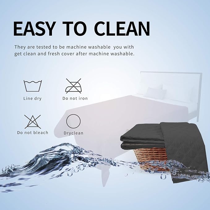 Easy-Going 100% Waterproof Dog Bed Cover, Non-Slip Pet Blanket for Furniture, Washable Couch Cover, Repleasement Sofa Cover (86X82 in,Dark Gray)