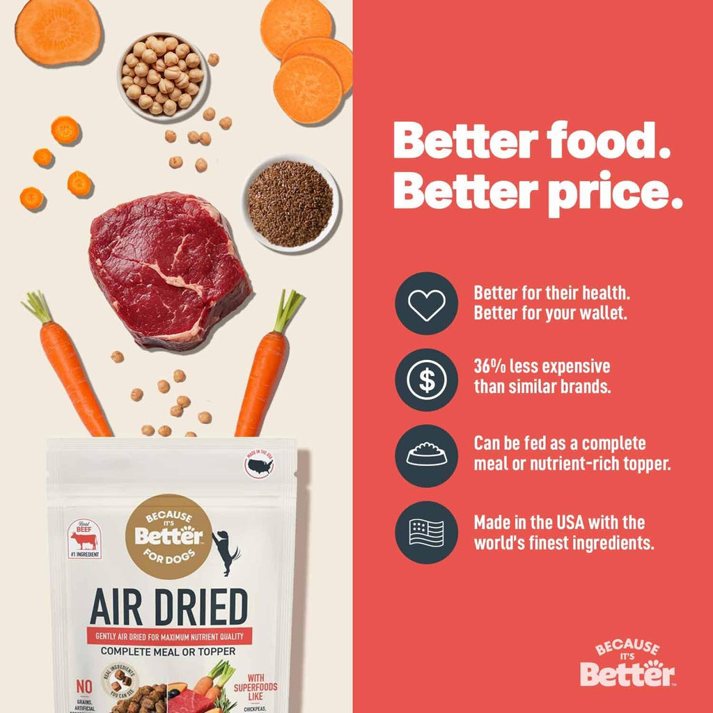 Because it's Better, Dog Food Semi Moist Prime Beef, 16 Ounce | Slow-baked and air-dried with real meat and veggies - a complete, balanced meal for all life stages