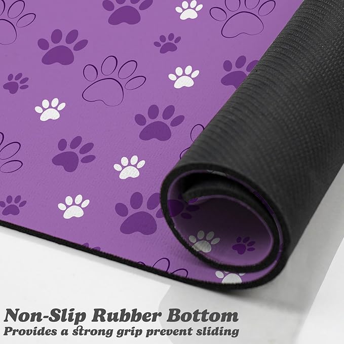 Dog Food Mat, Absorbent Water Bowl Mats Cat Pet Feeding Placemats 16 * 24 inch