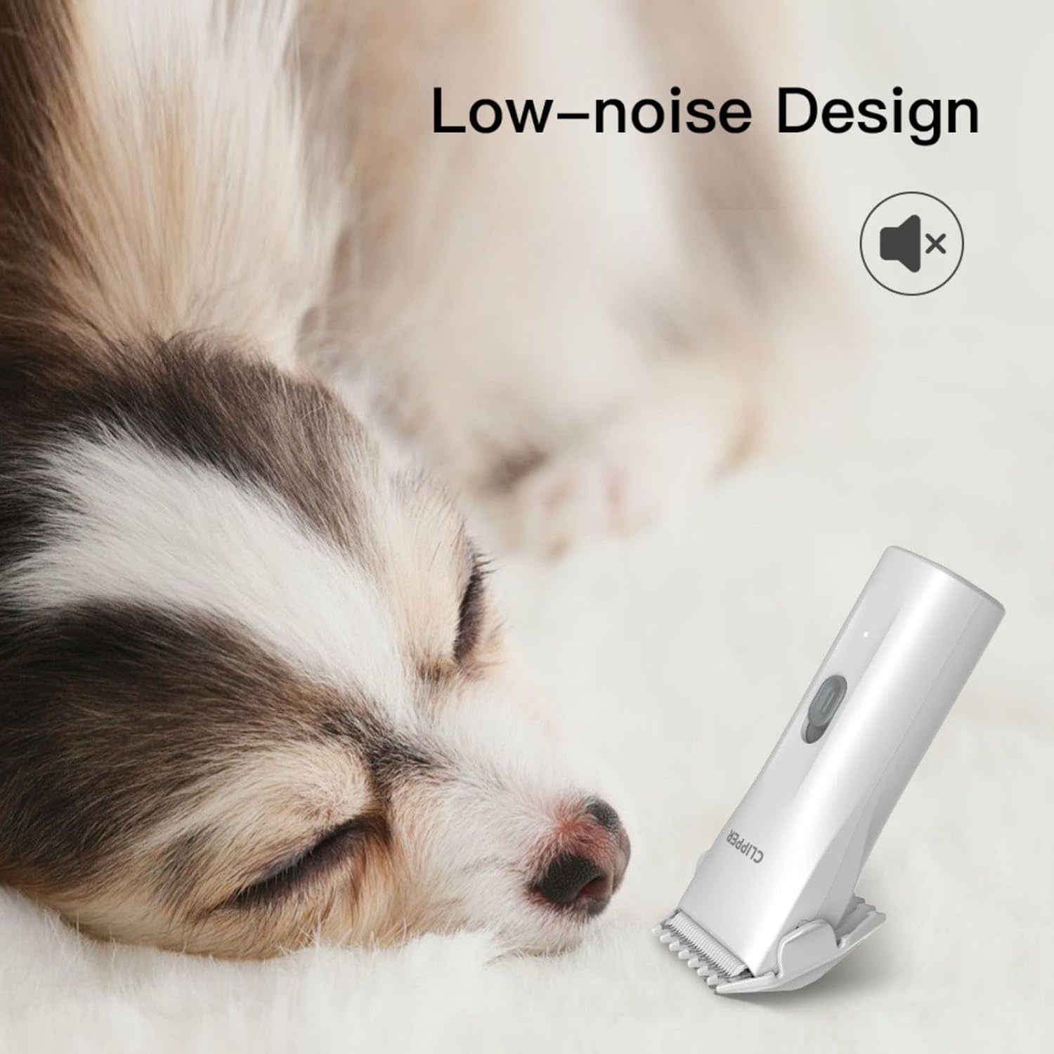 Dog Grooming Kit Clipper for Thick Coat | Low Noise, Cordless Cat Hair Trimmer, Rechargeable Shaver Pet Grooming Tools