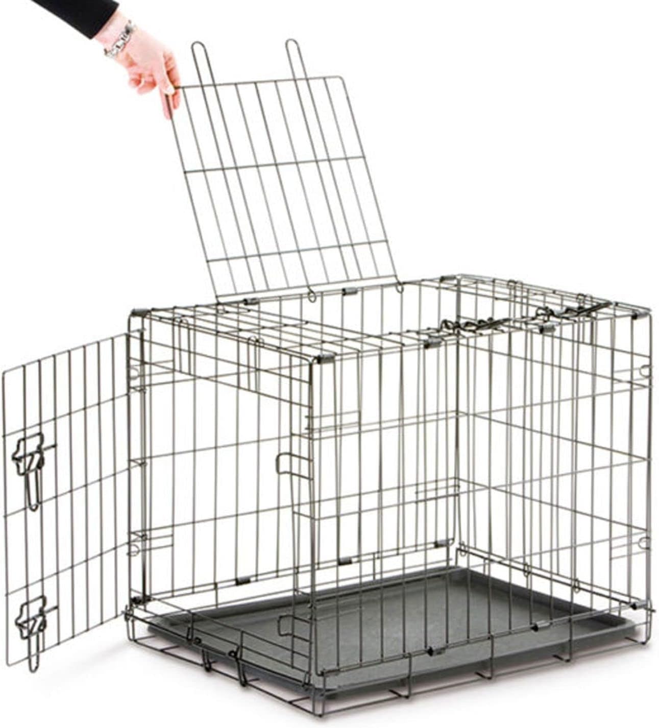 Savic Dog Cottage 91 Cm Dog Crate Black Powder Coated 91 X 57 X 62 Cm