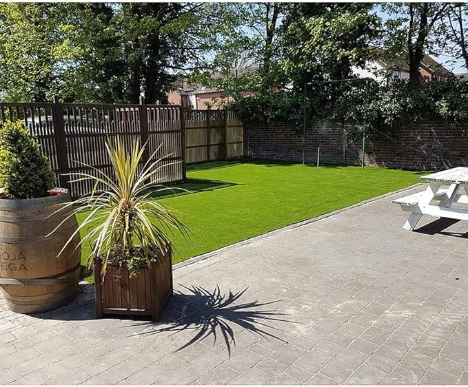 ALTRUISTIC Premium Artificial Grass Drainage Holes & Rubber Backing 70 oz Realistic Synthetic Grass Mat Extra-Heavy & Soft Pet Turf Fake Grass for Dogs or Outdoor Decor (7ft X 30ft)