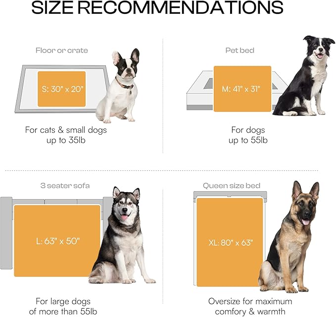 Luciphia Waterproof Pet Blanket for Medium Large Dogs Soft Cat Sherpa Calming Thick Cover Leakproof Cozy Puppy Sofa Bed Car Couch Protector(Beige/Brown,30x20 inches)