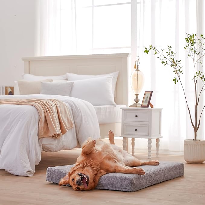 Orthopedic Extra Large Dog Bed for Large Dogs, 41 inches XL Washable with Waterproof Liner and Cooling Gel Memory Foam, Fits up to 110 lbs Pets