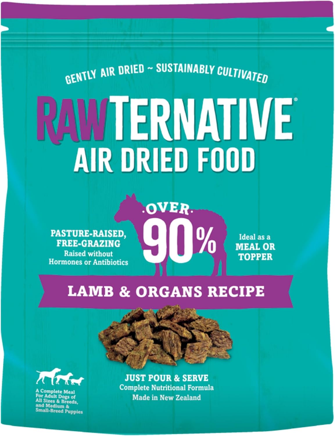 Air-Dried Dog Food, Lamb & Lamb Organs Recipe, 5 lb