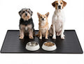 Large Dog Mats for Food and Water, 40"x30" Waterproof Pet Food Mats for Floor Nonslip Silicone Bowl Mats with Raised Edges