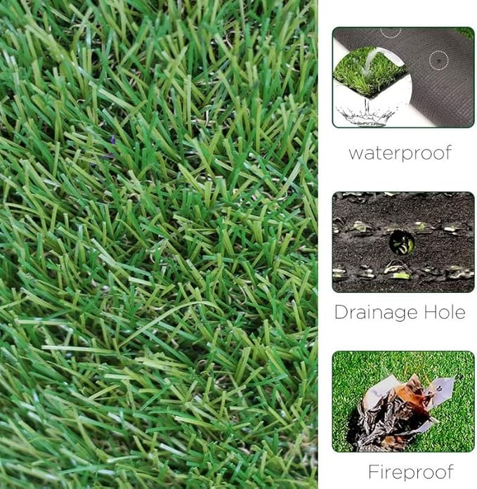 ALTRUISTIC Artificial Grass 6FTX40FT(240 Square Feet), Realistic Fake Grass Deluxe Turf Synthetic Thick Lawn Pet Turf, 1 3/8” Height, Outdoor Decor, Customized