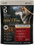 Pure-Balance Air Dried Dog Food Beef Recipe for All Breeds, Grain Free Natural Nutrition with Grassfed Meat, High Protein Shredded Food for Sensitive Stomach, No Soy, No Corn, Dog Meal 2 LB Beef.