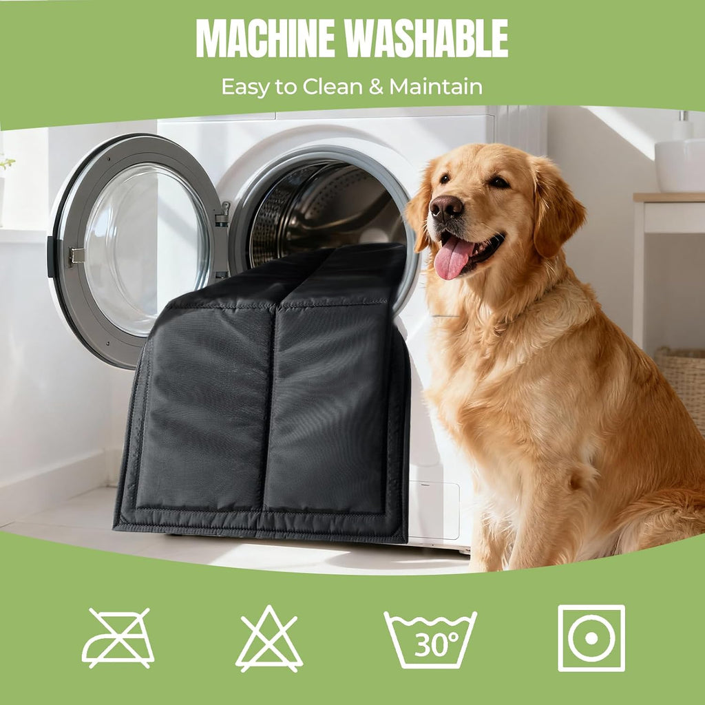 Chew Proof Indestructible Dog Bed, Durable Dog Crate Pad, X-Large (28"x47") | For Aggressive Chewers, Chew Resistant Fabric, Soft 1” 30D Foam Support, Tough Kennel Pad Black