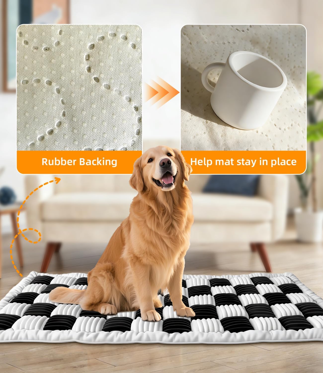 Dog Car Bed, Non-Slip Dog Seat Cover | Universal Back Seat Protector | Premium Chenille Comfort, Scratch Resistant, Silicone Backing & Machine Washable, Fits Most Cars, Trucks & SUVs