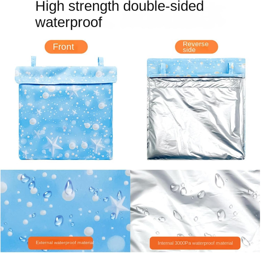 Bunny Cooling Mat - Refillable Ice Pad | Hanging Summer Pet Cooler | Includes 4 Ice Crystal Packs, Condensation Resistant Lining, Washable Fabric Cover, Hanging Cage Design, For Rabbits Ferrets