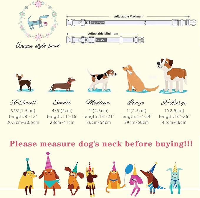 Unique style paws Dog Collar Plastic Buckle with Pendant Puppy Collar for Saint Patrick Polka Dot Clover for Small Medium Large Boys Girls Dogs