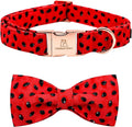 Lionheart glory Dog Collar, Watermelon Dog Collar with Bow, Summer Dog Bowtie Collar Cute Pet Collar Gift for X-Large Dog