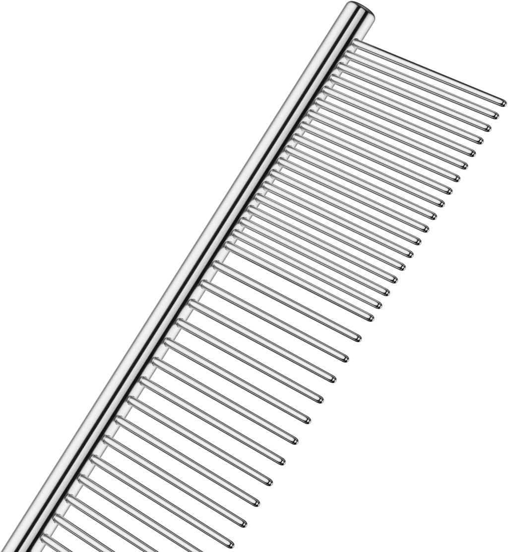 Andis 68545 Stainless Steel Pet Dematting Comb, 10in | Removes knots, mats & loose hair, lightweight balanced design, dog grooming brush accessory
