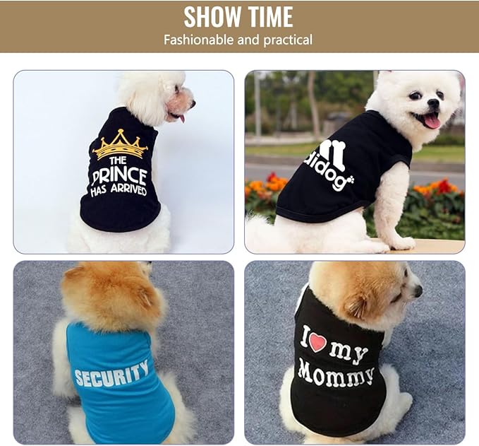 Custom Dog Shirt with Photo Name Logo Personalized Summer Breathable Cloth for Small Medium Large Pet Dogs Puppy Cats, M