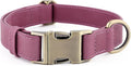 Plutus Pet Genuine Leather Dog Collar – Adjustable Pet Collar with Quick Release Metal Buckle, Soft Real Leather for Small Medium Large Dogs, Heavy Duty & Skin-Friendly (Purple, S)