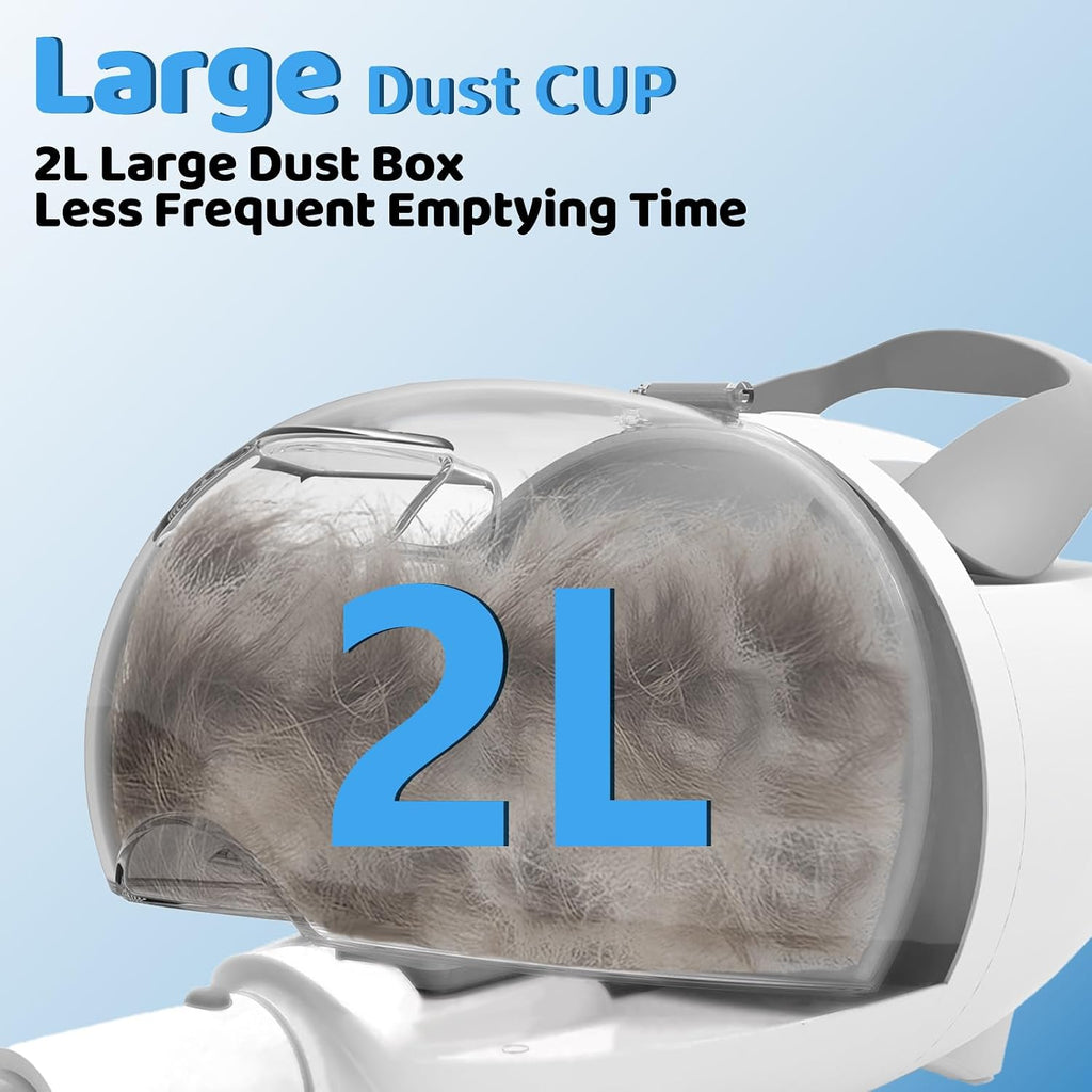 Dog Grooming Vacuum,6-in-1 Pet Grooming Kit,13000Pa,2L Dust Cup | Low Noise <55dB, Steam Brush for Shedding, Clipper & Grooming Kit, Professional for Dogs Cats, Home Cleaning Use