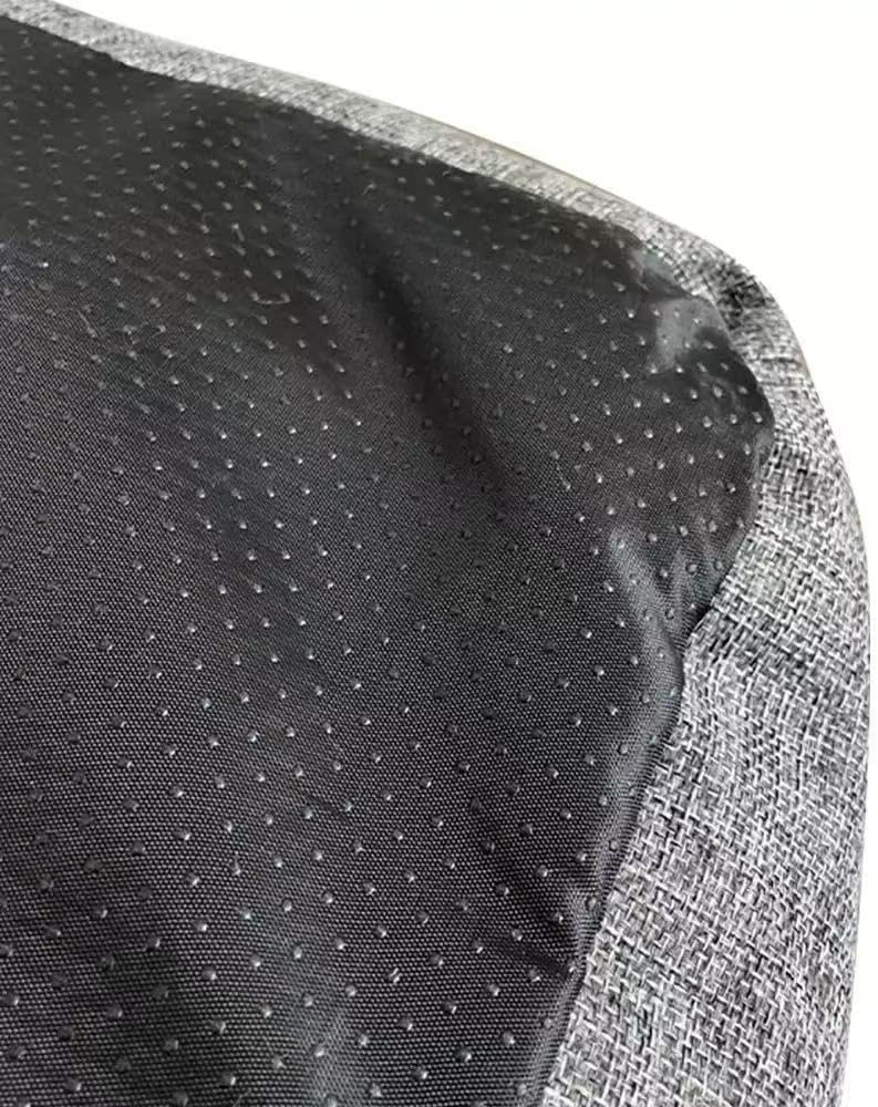 Dog Car Seat Bed for Small & Medium Dogs, with Built-in Safety Belt, Anti-Anxiety Calming Sofa Bed, Portable & All-Season Soft Pet Car Bed with Bonus Squeaky Duck Toy (Black and White Checkered)