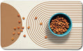 Dog Food Mats for Floors Waterproof, Cat Water Bowl Mats Pet Feeding Absorbent Mat Placemats for Food and Water Beige Bohemia 24 * 32 inch