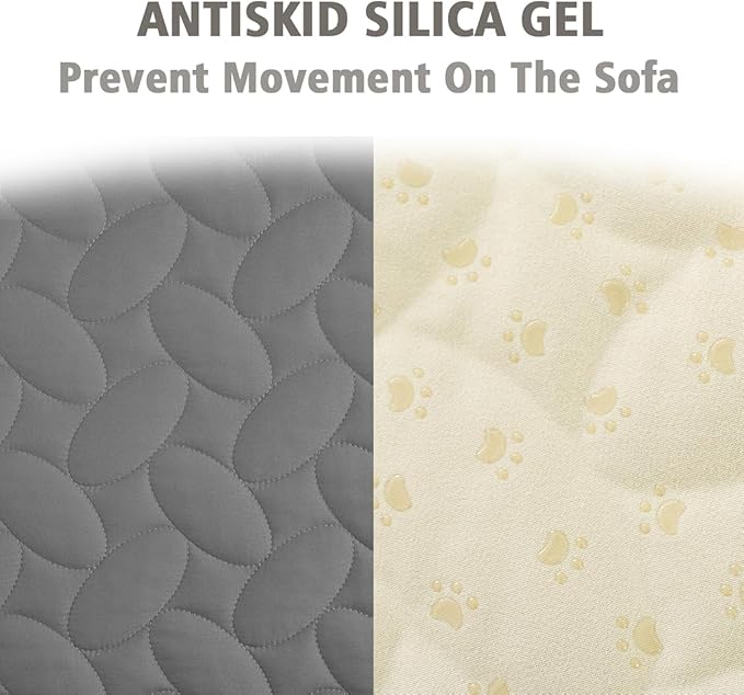 Ameritex Waterproof Pet Bed Cover Anti-Slip Dog Bed Blanket for Sofa and Furniture Waterproof New Pattern Design (Lightgrey, 30x90 Inch (Pack of 1))