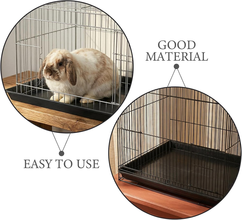2pcs Replacement Dog Crate Pan - 17x11x1 Large Plastic Bottom Tray for Kennels, Pet Crates, and Cages, Easy to Assemble and Clean, Ideal for Dogs, Cats, & Rabbits