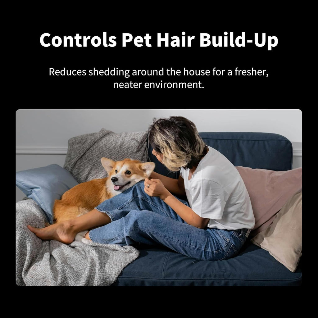 Nidawi Pet Dog Grooming Brush - Double Sided | Shedding & Dematting Undercoat Rake Comb, For Dogs and Cats, Helps Reduce Tangles, Shedding & Matts, Medium & Long Hair
