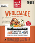 The Honest Kitchen Human Grade Wholemade™ Dehydrated Whole Grain Dog Food - Complete & Balanced Meal or Topper - Beef & Oat, 10 Pound (Makes 40 Pounds)